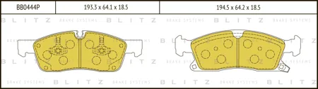 BLITZ BB0444P Колодки торм.передние Jeep Grand Cherokee IV WKWK2 10>