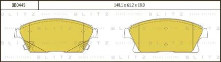 BLITZ BB0445 Колодки торм.передние Chevrolet Cruze Orlando 1.4-2.0 09>
