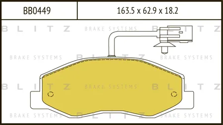 BLITZ BB0449 Колодки торм. Opel Movano 10- задн.