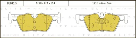 BLITZ BB0452P Колодки тормозные BMW 1 (F20)/3 (F30) 10- задн.