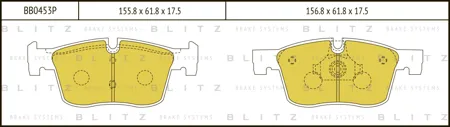 BLITZ BB0453P Колодки торм. BMW 1 (F2021) 3 (F30313480) 10- перед.