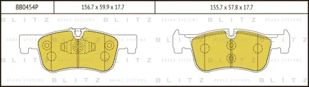 BLITZ BB0454P Колодки торм.передние BMW 1 F20 1.6i1.8i2.0D 11>