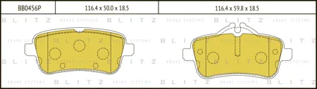 BLITZ BB0456P Колодки торм.задние Mercedes W166R172 ML250-ML500 2.5-5.23.5CDI 11>