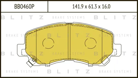 BLITZ BB0460P Колодки торм.передние Mazda CX-5 2.02.0D 11>