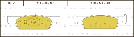 BLITZ BB0465 Колодки торм.передние Renault Clio IV, Dacia Logan II Sandero II 1.21.5dCi 12>
