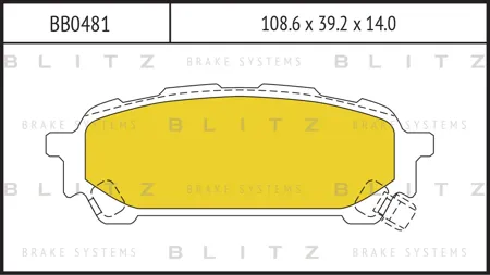 BLITZ BB0481 Колодки торм. Subaru Impreza 2.0 11.02- задние