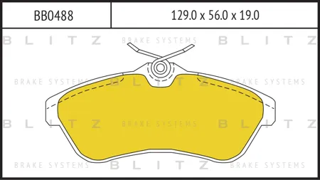 BLITZ BB0488 Колодки торм.передние