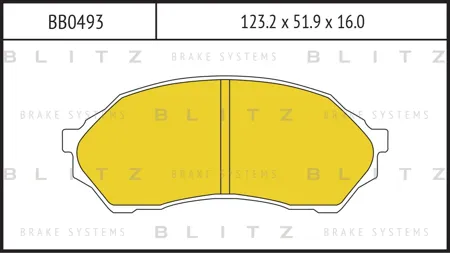 BLITZ BB0493 Колодки торм.передние Ford AUSTRALIA LASER Hatchback (KN) 0299-0401 Ford AUSTRALIA LASER