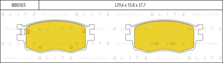 BLITZ BB0503 Колодки тормозные HYUNDAI/KIA ACCENT/I20/RIO 05- передн.