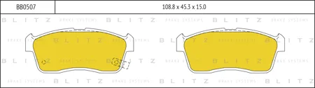 BLITZ BB0507 Колодки торм.передние Suzuki IGNIS 00>ALTO 02- .