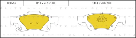 BLITZ BB0514 Колодки торм.задние Mercedes W166 ML250GL350 2.5CDI3.5CDI 11>