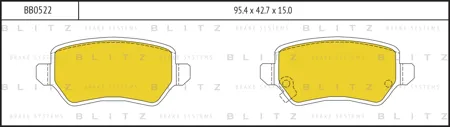 BLITZ BB0522 Колодки торм.задние Kia Ceed PRO Ceed 12- .