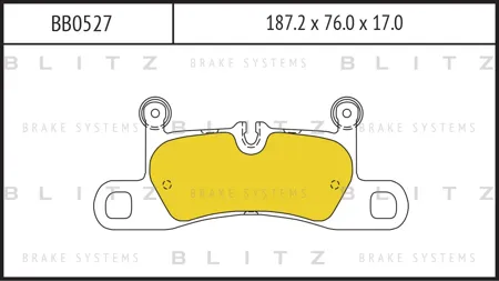 BLITZ BB0527 Колодки торм. Porsche Cayenne 3.0-4.8 (1KP) 10- задние