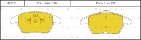 BLITZ BB0529 Колодки тормозные дисковые | перед |