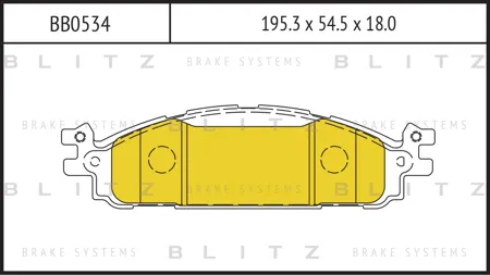 BLITZ BB0534 Колодки торм.передние