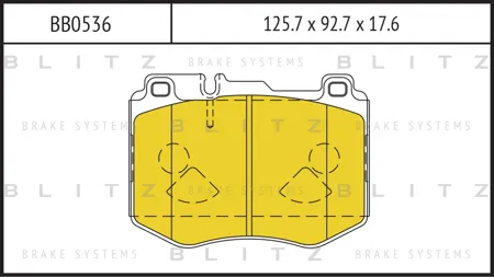 BLITZ BB0536 Колодки торм.передние Mercedes W205 14-