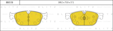 BLITZ BB0538 Колодки торм.передние