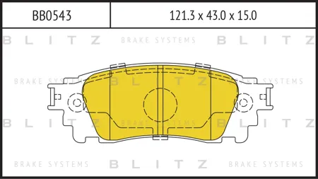 BLITZ BB0543 Колодки торм.задние Lexus NX 14->