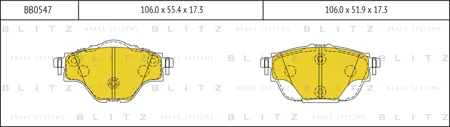BLITZ BB0547 Колодки торм.