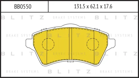 BLITZ BB0550 Колодки торм.