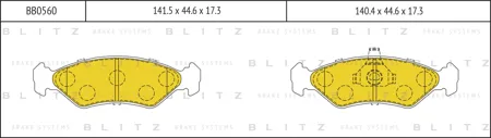BLITZ BB0560 Колодки торм.
