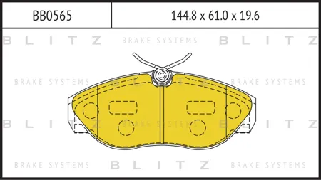 BLITZ BB0565 Колодки торм.передние