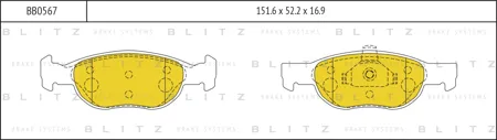 BLITZ BB0567 Колодки торм.