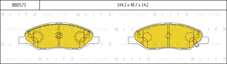 BLITZ BB0571 Колодки торм. Nissan March 02- Note (Япония) 01- Tiida 07- передние