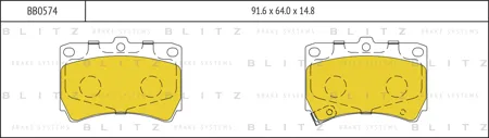BLITZ BB0574 Колодки торм. Kia Rio 00>02 Mazda 121 90>96323 90>96> передние