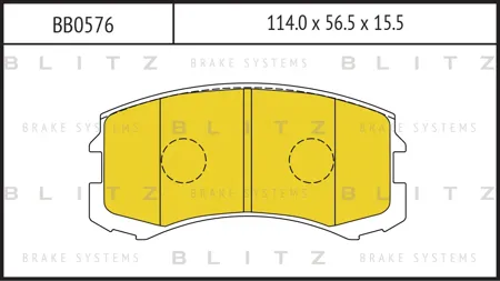 BLITZ BB0576 Колодки торм.передние Mitsubishi LANCER VI (CJ, CP) 0995-1203 Mitsubishi LANCER VII (CS