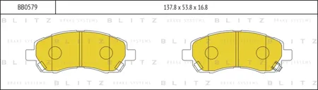 BLITZ BB0579 Колодки тормозные SUBARU IMPREZA 99- передн.
