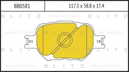 BLITZ BB0581 Колодки торм. Toyota Celica Corolla 1.8-2.0D 99- передние