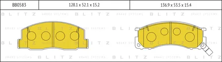 BLITZ BB0583 Колодки торм.передние
