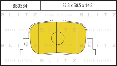 BLITZ BB0584 Колодки торм. Toyota Camry V20 2.2-3.0 96-01V30 2.4-3.0 01- задние