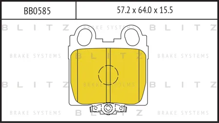 BLITZ BB0585 Колодки торм. Lexus GS 3.0-4.3 97-IS 2.0-3.0 99- задние