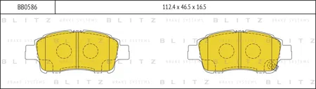 BLITZ BB0586 Колодки торм. Toyota YARIS 1.0-1.3 передние