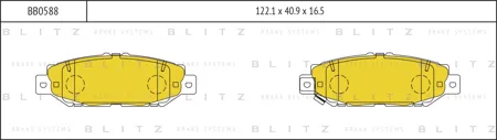 BLITZ BB0588 Колодки торм. Lexus GS 300 93-97 Toyota Supra 3.0 93-98 задние