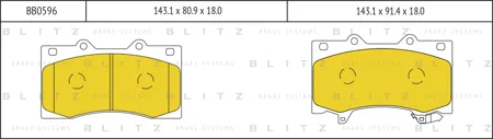 BLITZ BB0596 Колодки торм.передние