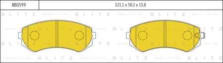 BLITZ BB0599 Колодки торм.передние Nissan Almera 1.4-2.0 95-00, Patrol 2.8TDTDiC3.0DTi 97>