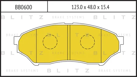 BLITZ BB0600 Колодки торм.передние