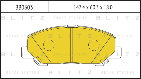 BLITZ BB0603 Колодки торм. Toyota Alphard 08- Estima Previa 06- передние