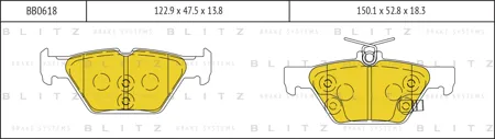 BLITZ BB0618 Колодки торм.задние
