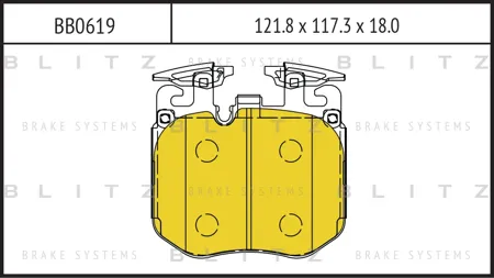 BLITZ BB0619 Колодки торм.передние BMW 5 G30 X5 G05 7 G11,G12 13-