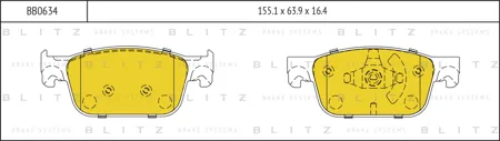BLITZ BB0634 Колодки торм. Audi A4 15-A5 16- передние