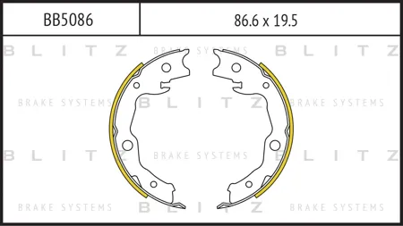BLITZ BB5086 Колодки торм.барабанные Daihatsu MateriaSirion, Subaru Justy 1.0-1.5i 05>