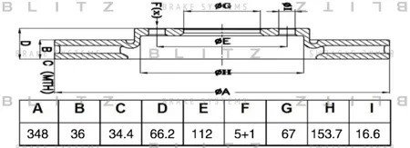 BLITZ BS0485 Диск тормозной