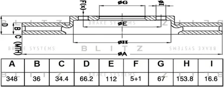 BLITZ BS0486 Диск тормозной