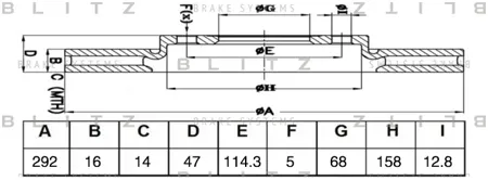 BLITZ BS0494 Диск тормозной