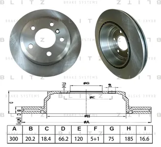 BLITZ BS0578 Диск тормозной