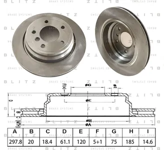 BLITZ BS0579 Диск тормозной